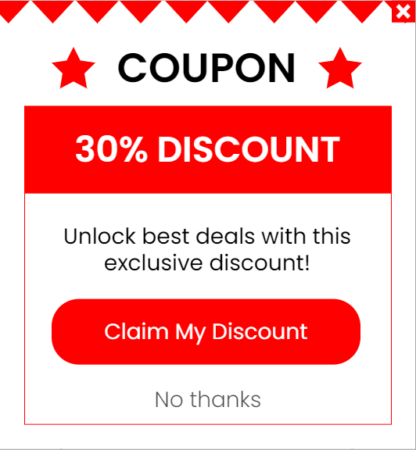 Coupon Slide-in