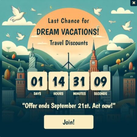 Travel Discount Slide-in