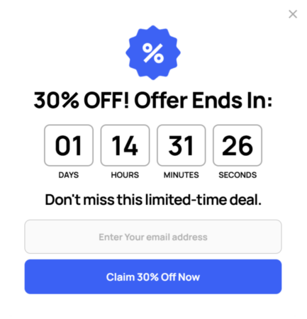 Countdown Timer Offer