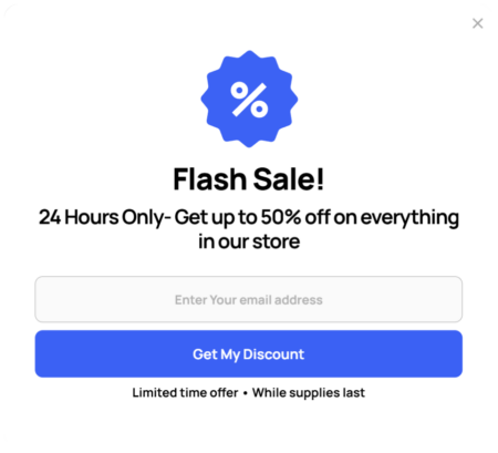 Discounts and coupons Two Step Offer