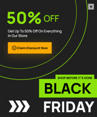 Black Friday Dark Green Popup