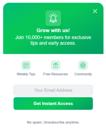 Growth Hub Popup