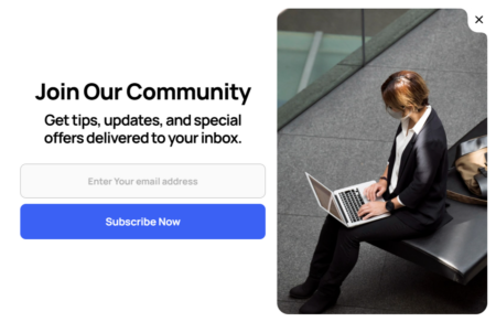 Horizontal Signup Form with Image